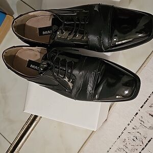 Massimo Shiny Men's Black shoes